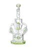 elegant epic sophisticated recycler bong clear green back