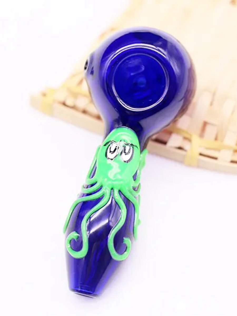 Octopus Glass Spoon Smoking Pipe, 3 image Octopus Glass Spoon Smoking Pipe, 3 image