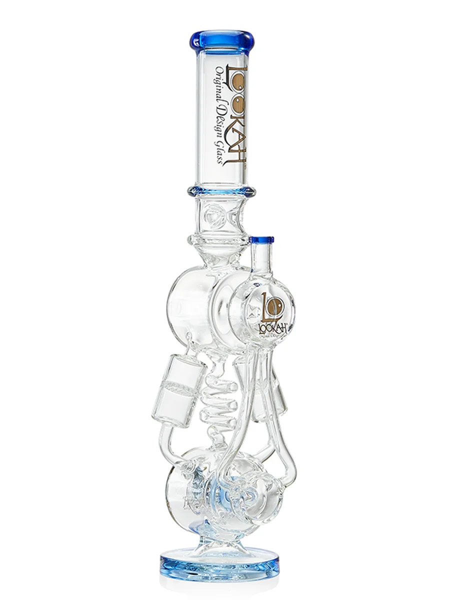 12" Ice Double Chamber Bong | Honeycomb Percolator | Azure 12" Ice Double Chamber Bong | Honeycomb Percolator | Azure