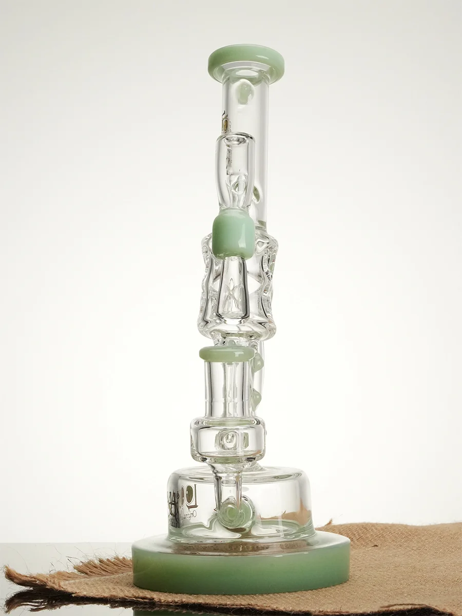 Lookah Bong 10" Cool Recycler Klein Handgun Water Pipe Clear Green, Colors: Clear Green, 2 image