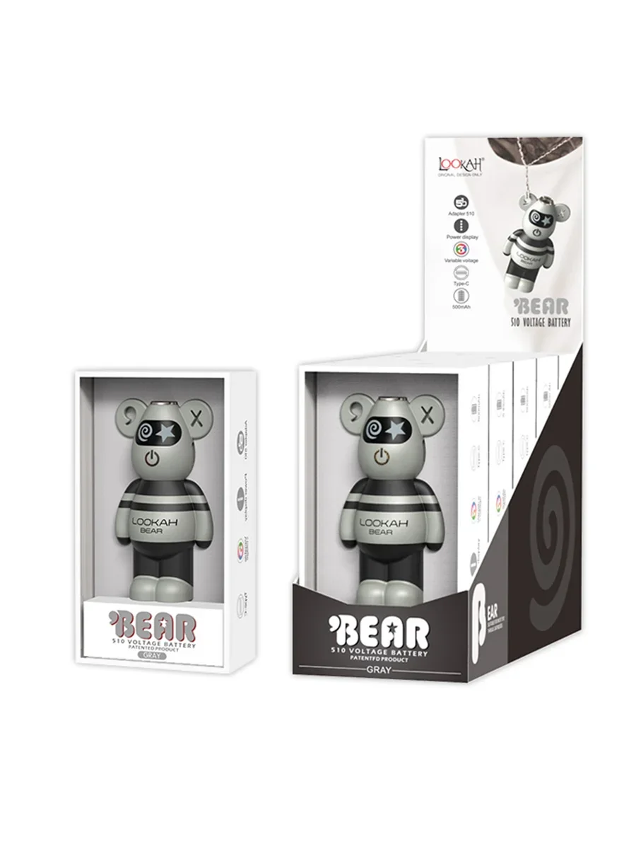 LOOKAH Bear Vape Battery | 510 Thread Battery, Color: Orange LOOKAH Bear Vape Battery | 510 Thread Battery, Color: Orange