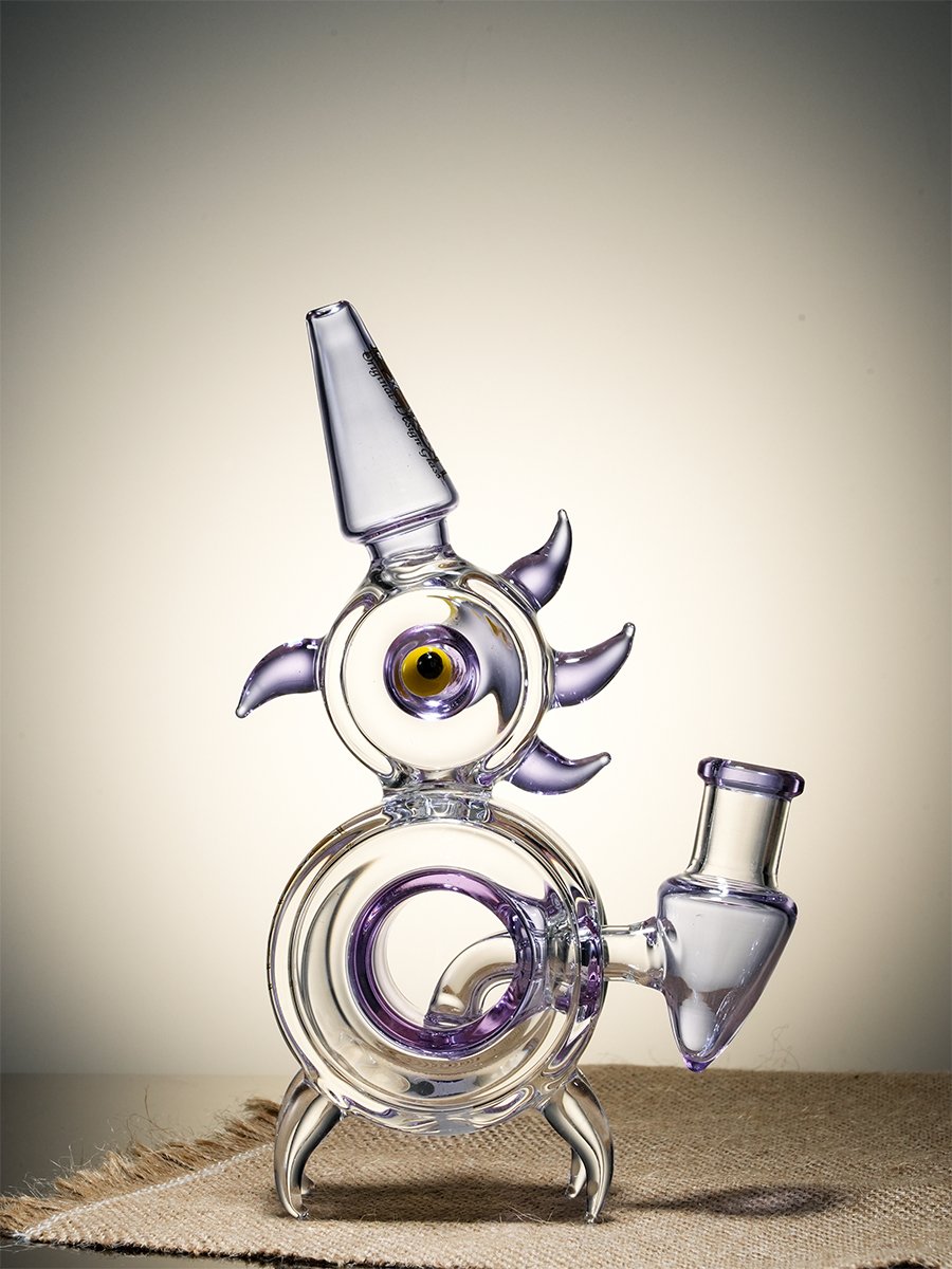 Purple 8&quot; Mini Cock Dab Rig