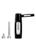 Aluminum Alloy Bubbler Water Smoking Pipe with Glass Bowl, Color: Black, 9 image