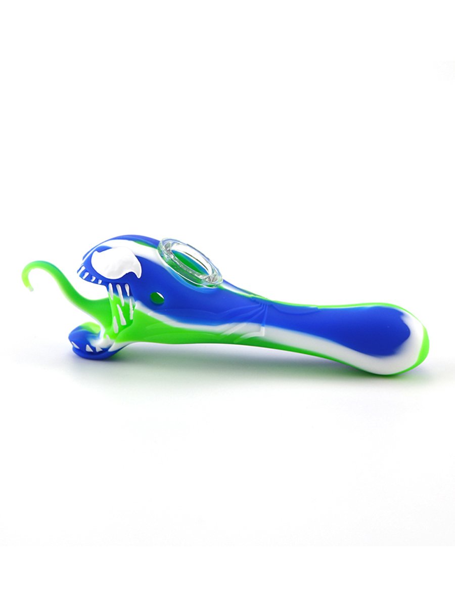 Mix Colors Tongue Venom Color Printed Silicone Pipe1 Mix Colors Tongue Venom Color Printed Silicone Pipe1