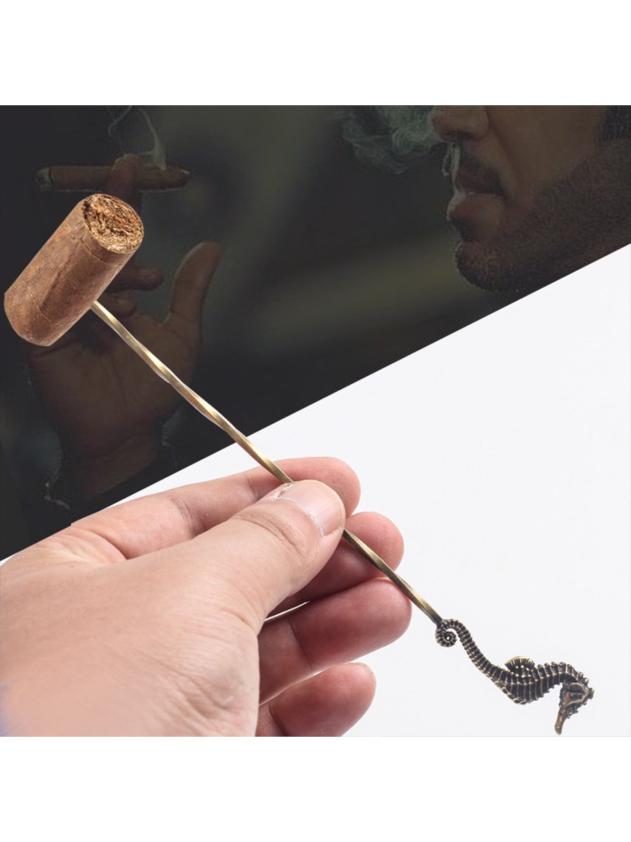 Retro Brass Cigar Pin, Type: Dragonfish , 4 image Retro Brass Cigar Pin, Type: Dragonfish , 4 image