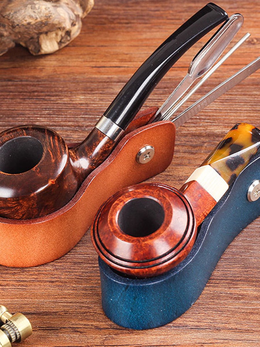 Leather Pipe Stand Holder Cleaning Tools Leather Pipe Stand Holder Cleaning Tools