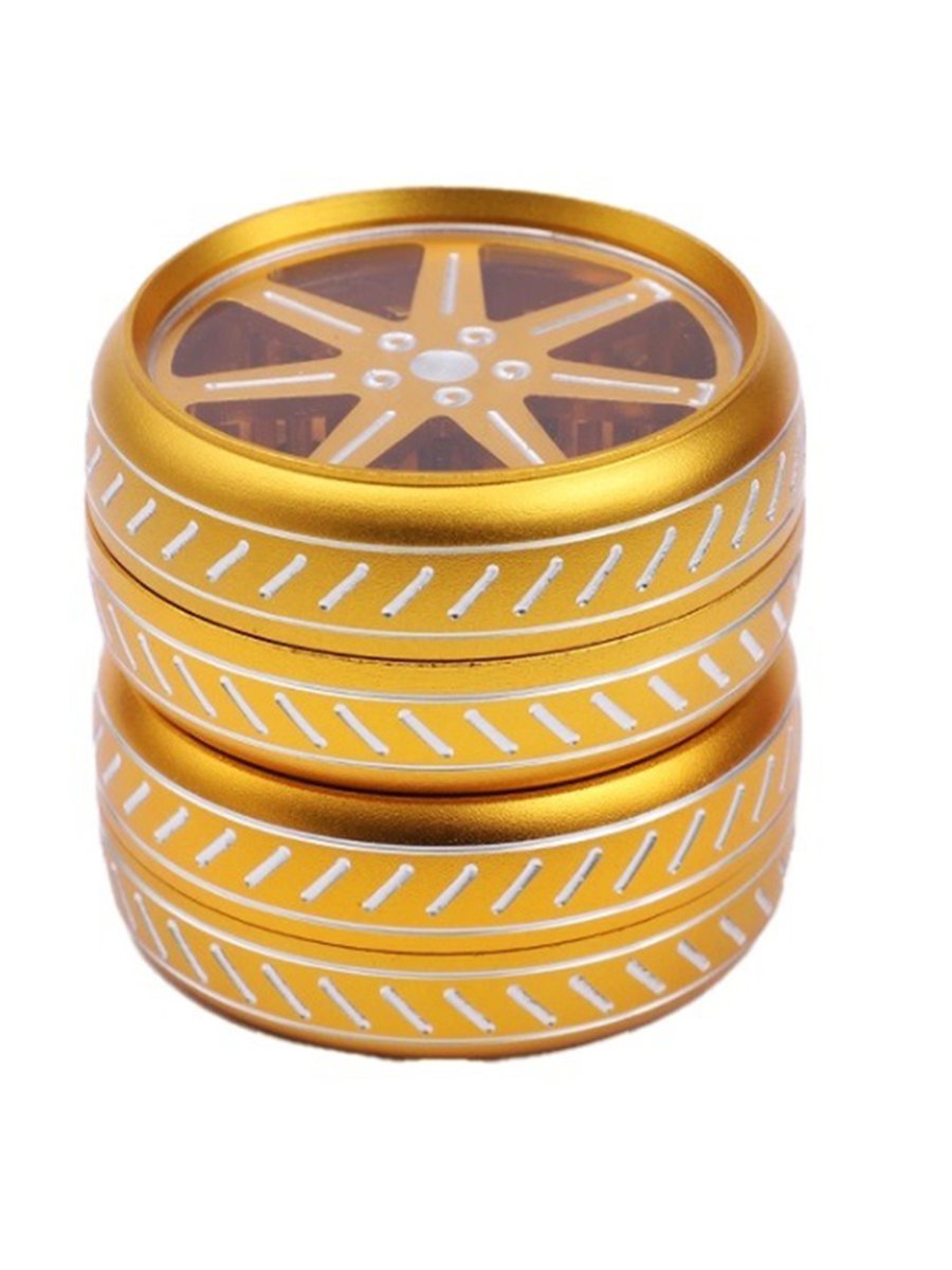 Fine Carved Flower Herb Grinder, Color: Red, 2 image Fine Carved Flower Herb Grinder, Color: Red, 2 image
