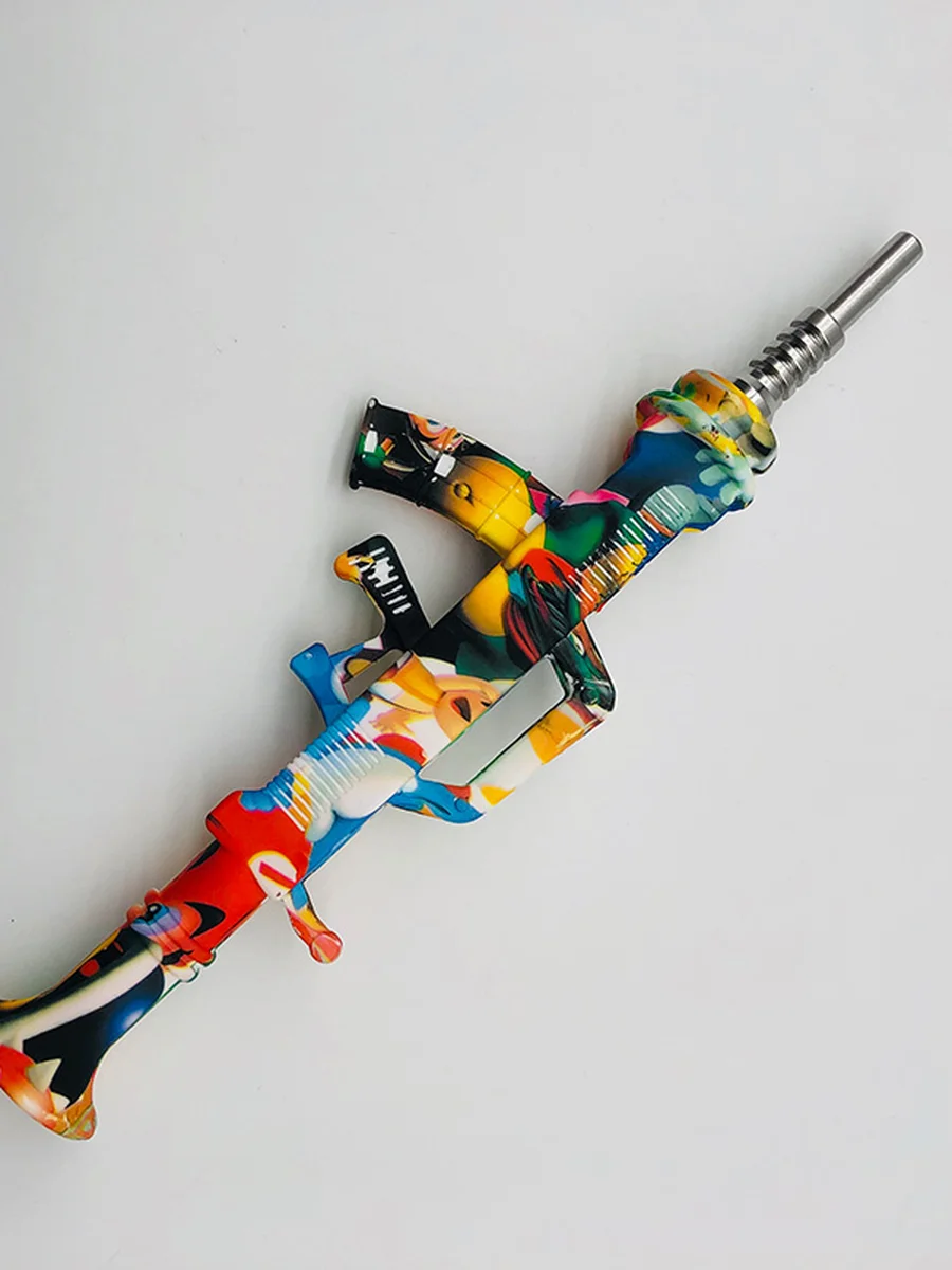 Machine Gun Silicone Glass Nectar Collector Machine Gun Silicone Glass Nectar Collector