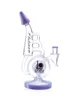 very artsy bent neck recycler bong purple very artsy bent neck recycler bong purple