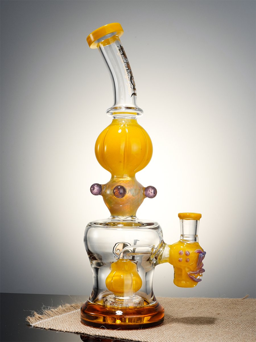 Lookah Bong Lanterns Glass Water Pipe, Color: Yellow, 6 image Lookah Bong Lanterns Glass Water Pipe, Color: Yellow, 6 image