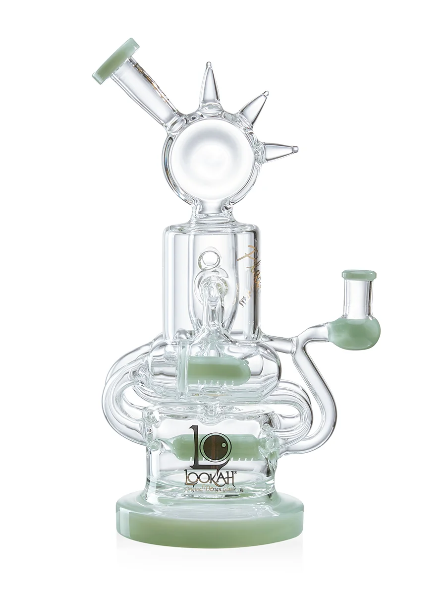 elegant epic sophisticated recycler bong milk green