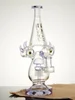 Lookah Bong 11.2" Recycler Color Rim Big Eyes Water Pipe, Colors: Blue, 3 image