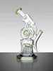 11" Double Chamber Porous Bubbler Glass Recycler Bong