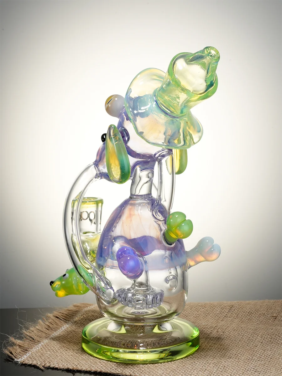 8-inch-striped-dog-recycler-bong-7