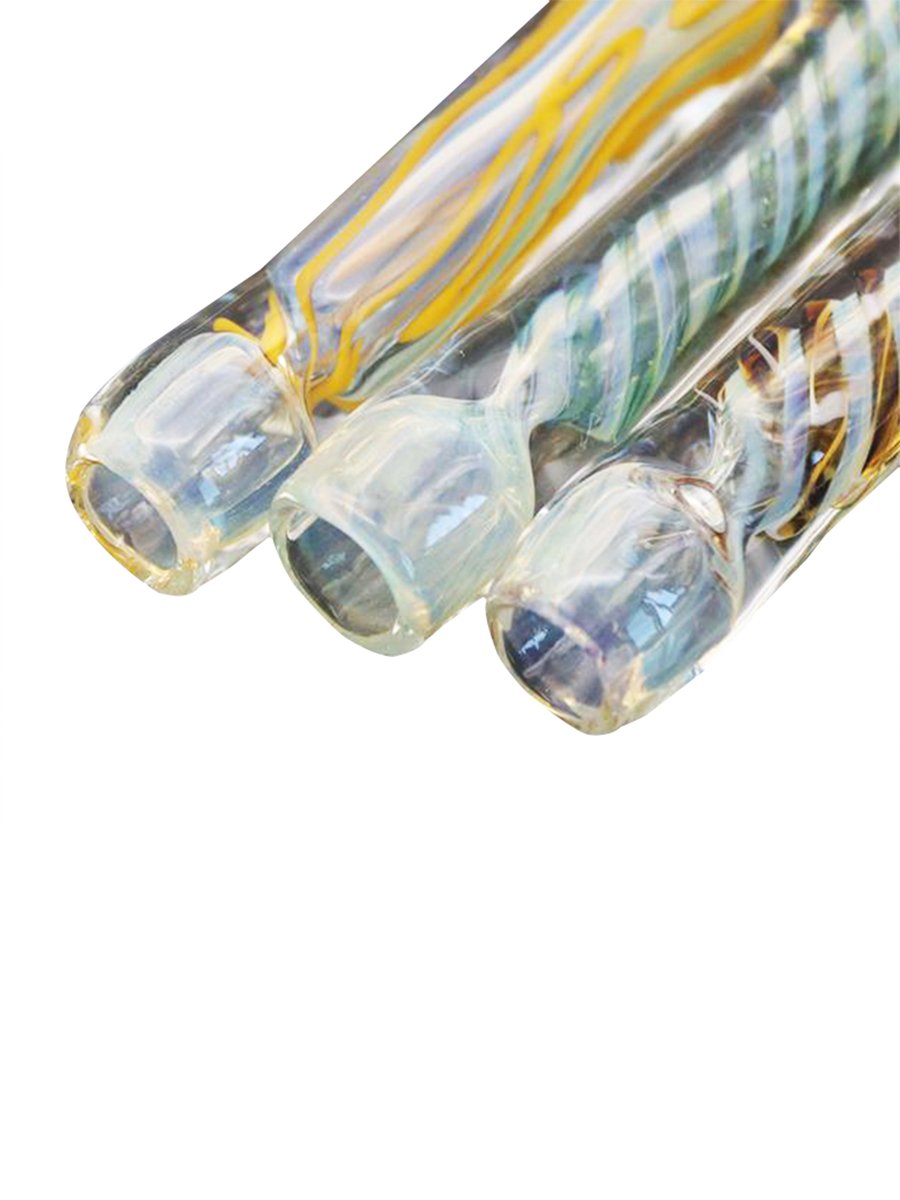 4 Pack OG Thick Glass Chillum Pipes – Reusable Taster Smoking Tubes