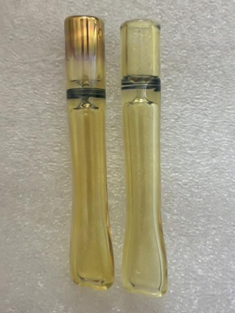 Dripping With Gold and Silver Glass Chillum  80 mm Dripping With Gold and Silver Glass Chillum  80 mm