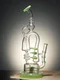 Lookah Glass Bong 15" Spiral Recycler Water Pipe, Colors: Green