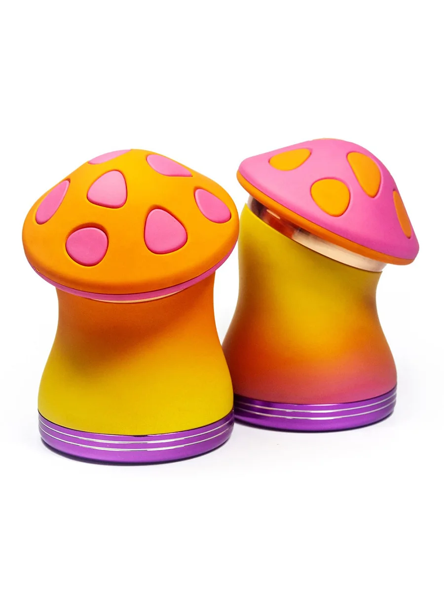 Mushroom 4 Layer Zinc Alloy Herb Grinder6