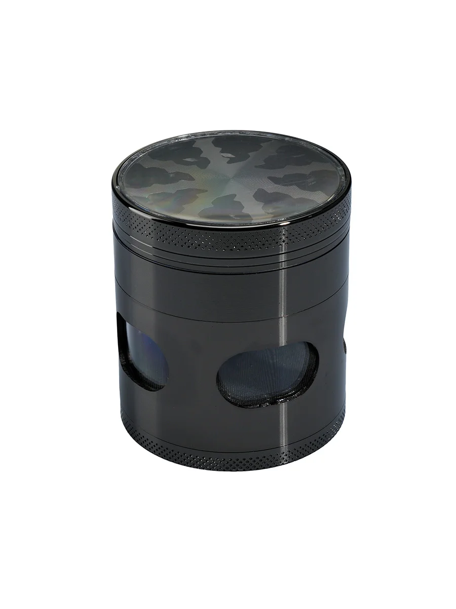 4 Piece Zinc Alloy Herb Grinder With Viewing Window & Kief Catcher 4 Piece Zinc Alloy Herb Grinder With Viewing Window & Kief Catcher