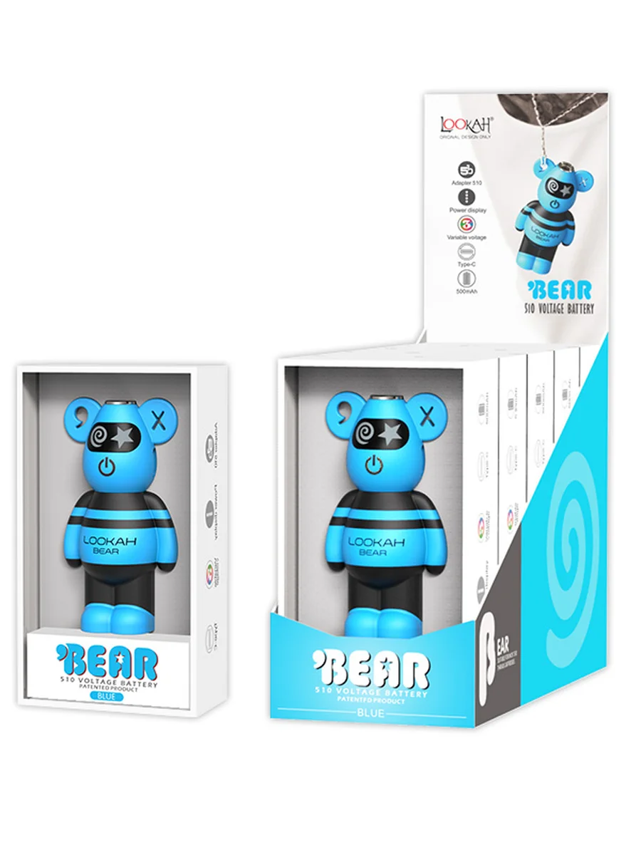 Lookah Bear Cute 510 Battery, Color: Cyan, 8 image Lookah Bear Cute 510 Battery, Color: Cyan, 8 image