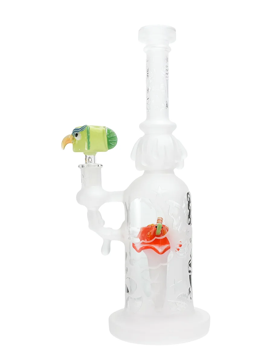 Green 14MM Owl Glass Bowl2