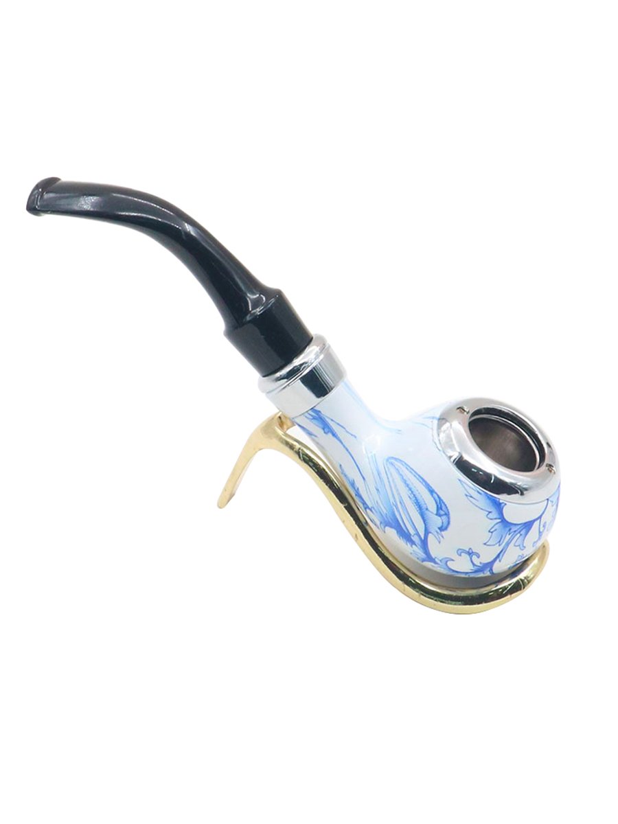 Blue and White Porcelain Resin Wood Pipe