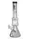 Big Mom 17-inch Double Tree Perc Ice Beaker Glass Bong, Color: Transparent Black