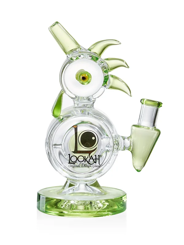 8" Mini Cock Dab Rig, Colors: Clear Green 8" Mini Cock Dab Rig, Colors: Clear Green