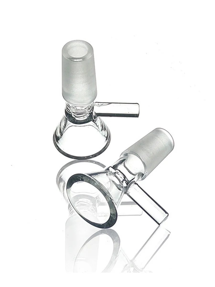 2PCS 14MM Clear Funnel Glass Bong Bowl 2PCS 14MM Clear Funnel Glass Bong Bowl