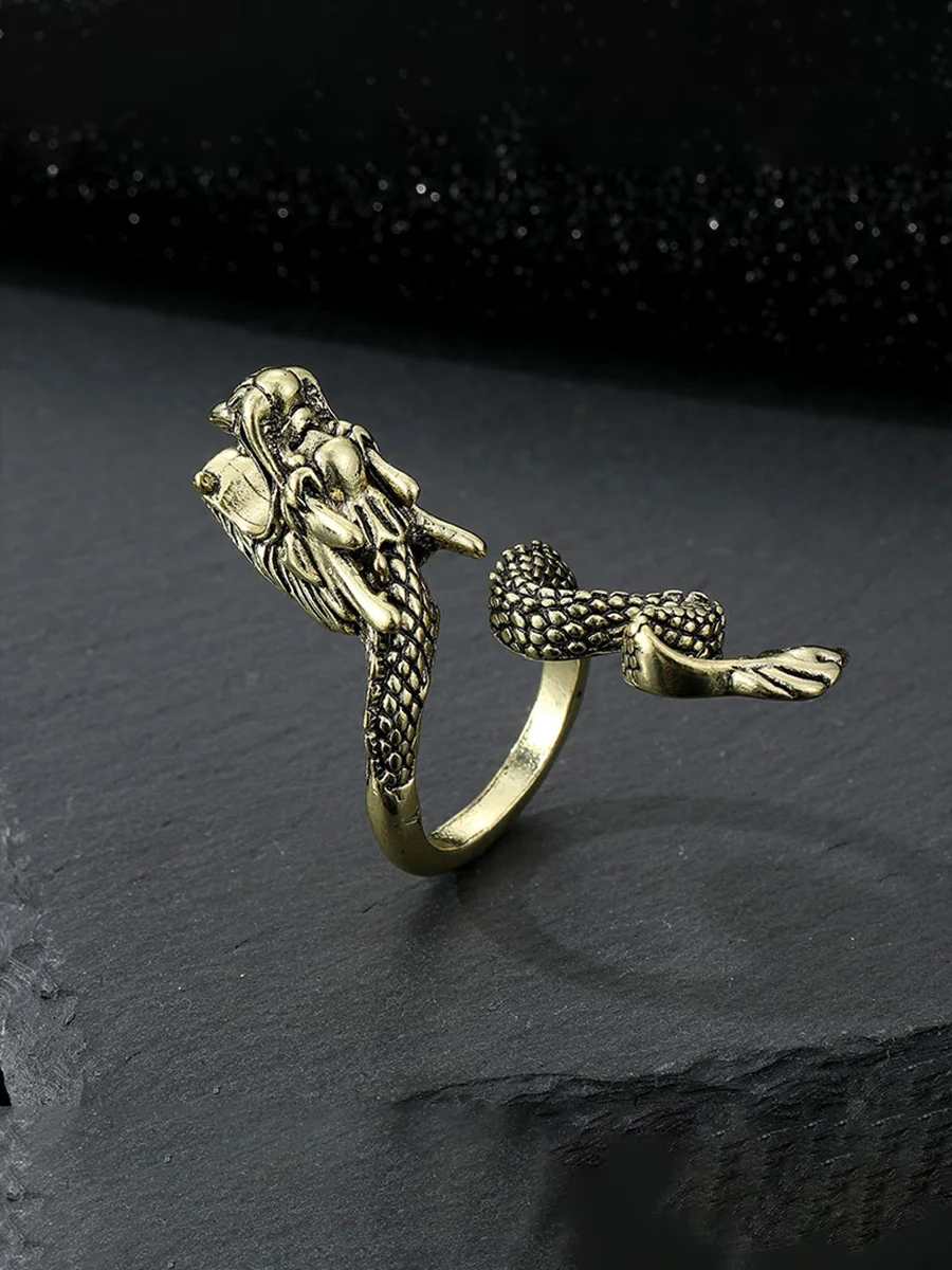 Dragon Brass Cigarette Holder Ring
