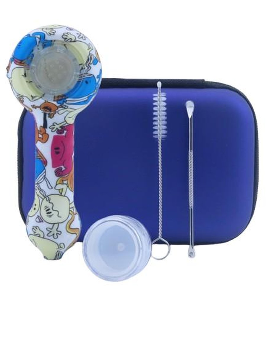 Hot Selling Silicone Glass Pipe, Type: Cartoon Bharacter Patterns, 4 image