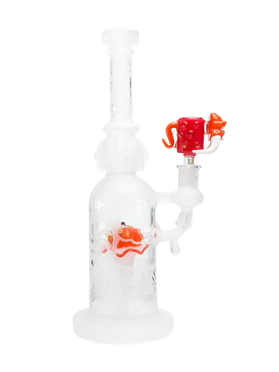 Red Fangs Skull Glass Bowl