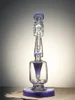 Lookah Bong 11'' Recycler Cute Abstract Bird Glass Water Pipe, Colors: Purple, 2 image Lookah Bong 11'' Recycler Cute Abstract Bird Glass Water Pipe, Colors: Purple, 2 image
