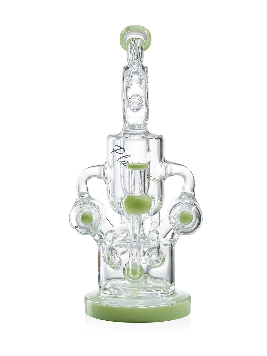 elegant epic sophisticated recycler bong kiwi green back
