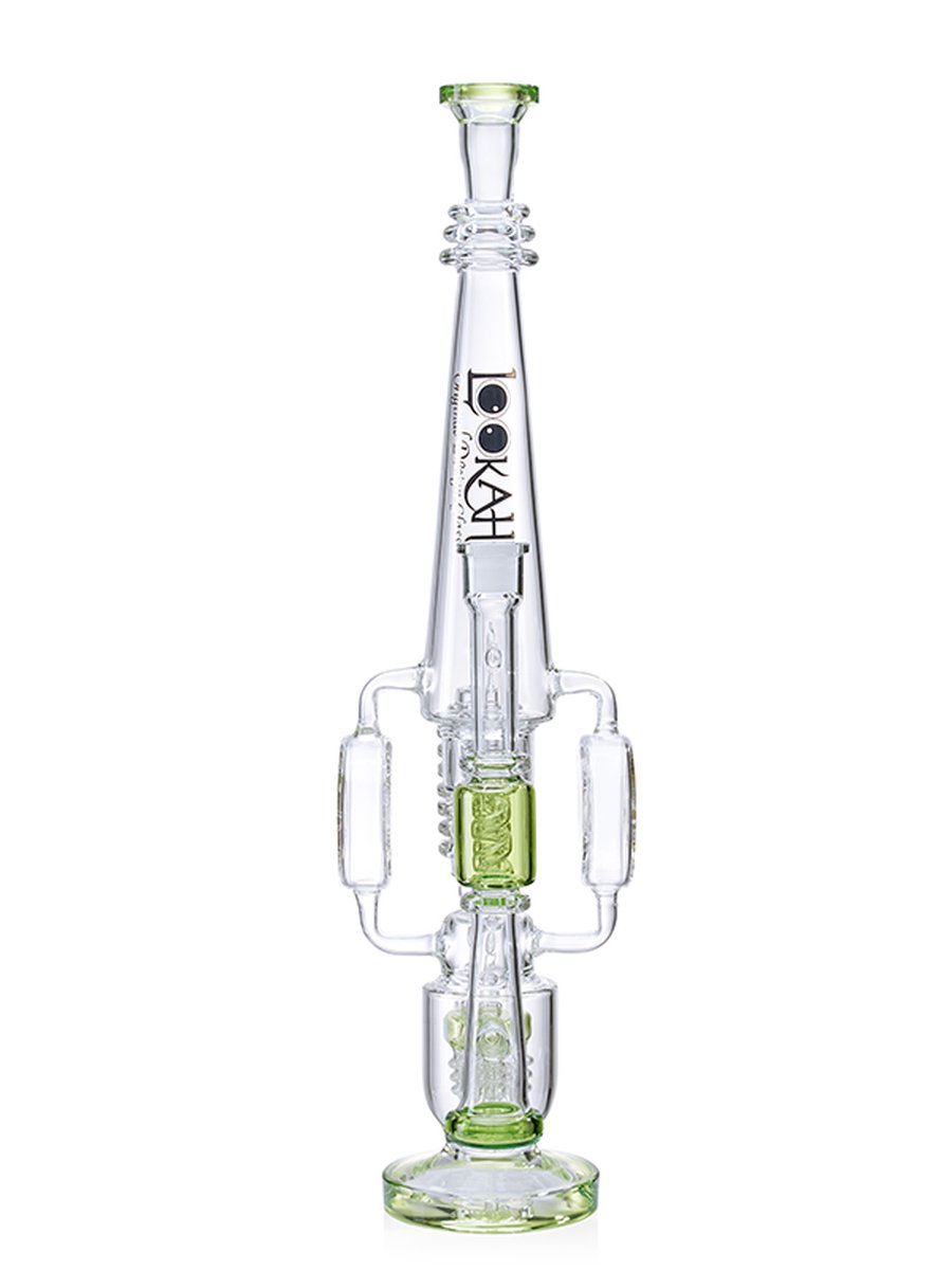 23" Cool Recycler Bong | Helix Water Pipe | Triple Chamber Percolator | Green 23" Cool Recycler Bong | Helix Water Pipe | Triple Chamber Percolator | Green
