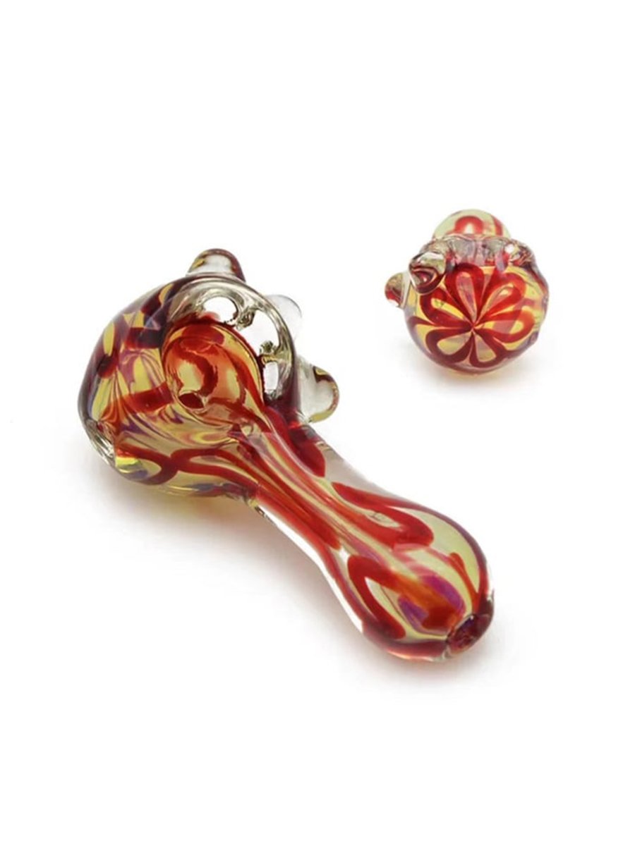 Colorful Bright Striped Glass Pipe, 3 image Colorful Bright Striped Glass Pipe, 3 image
