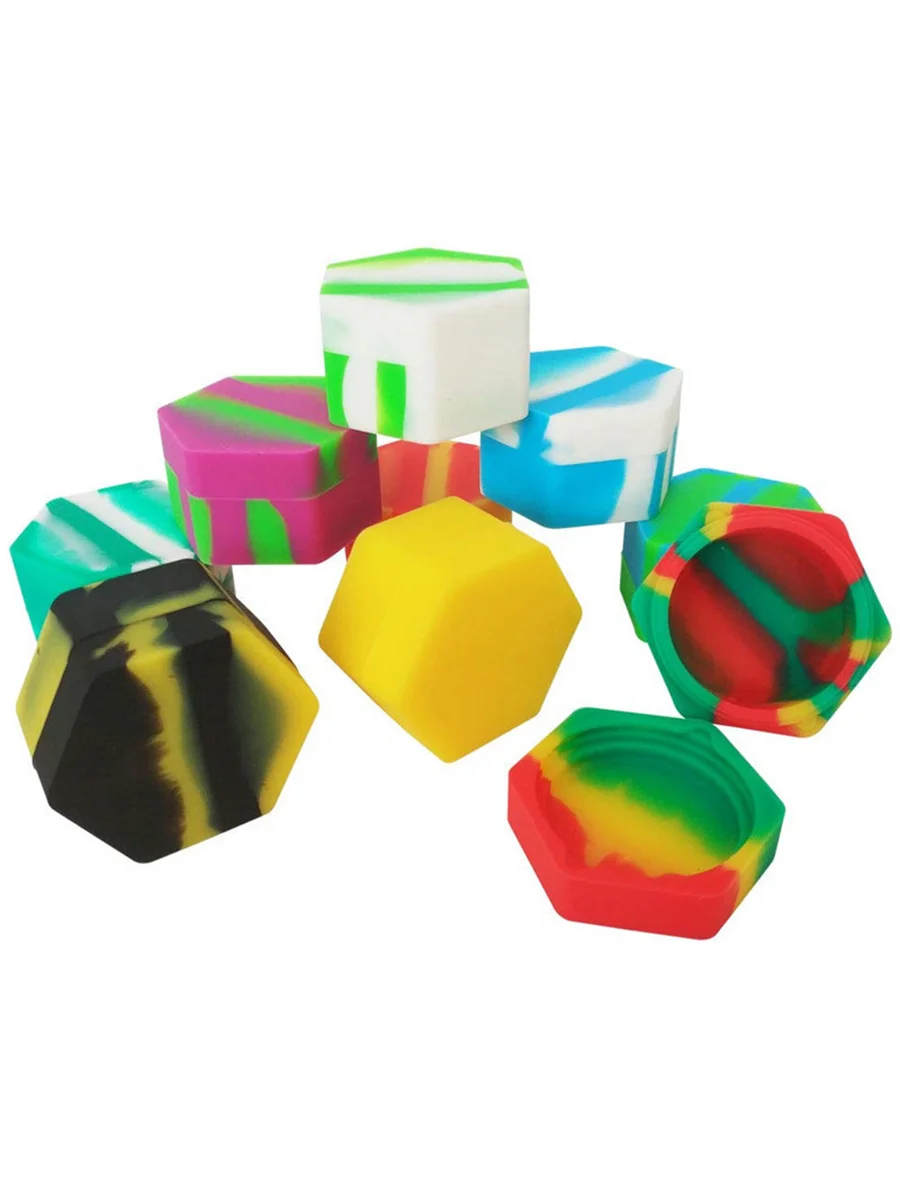 26ml Hexagon Silicone Wax Containers
