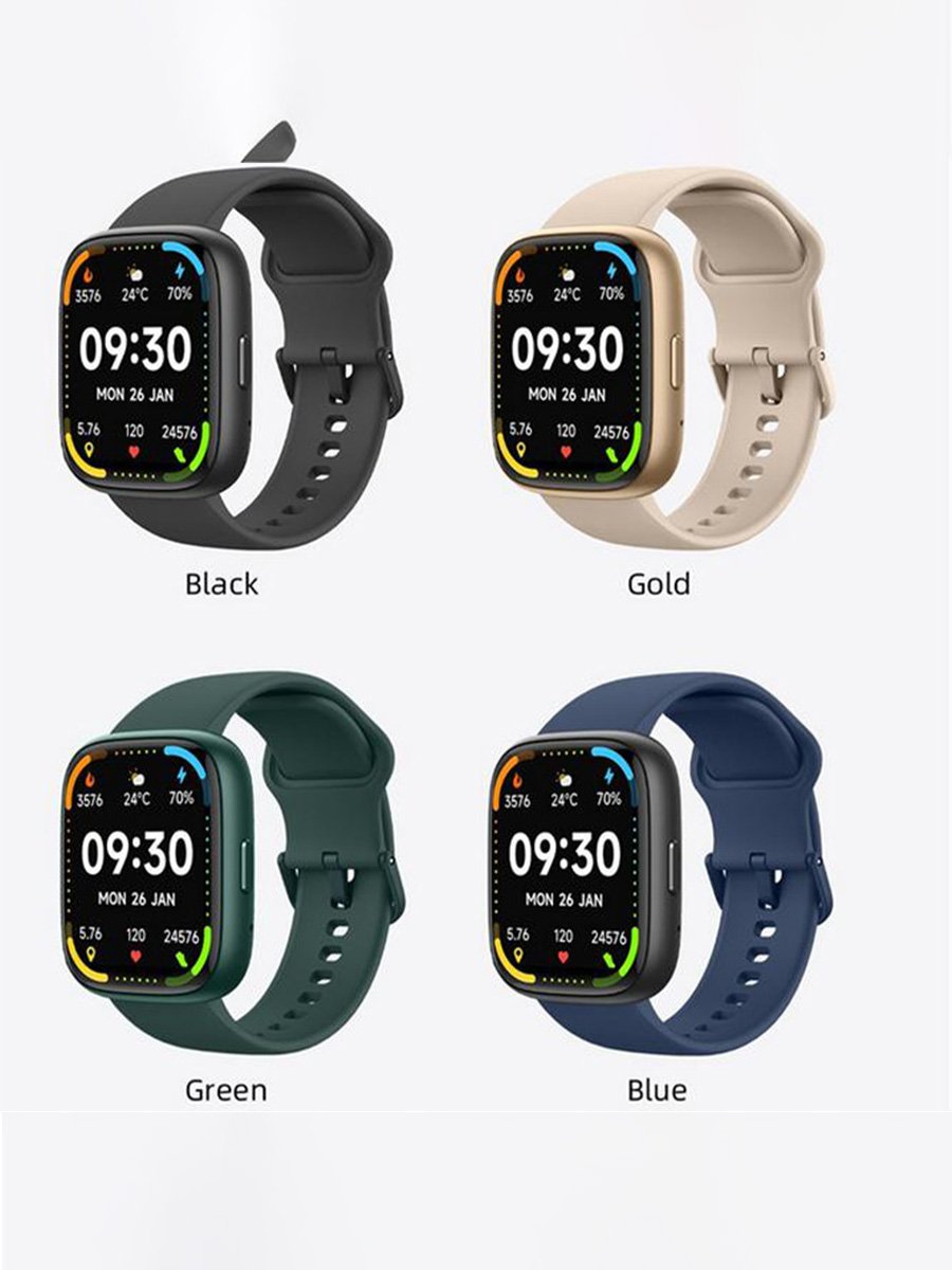 Alexa Heart Rate & Blood Pressure Smart Watch, Color: Blue, 2 image