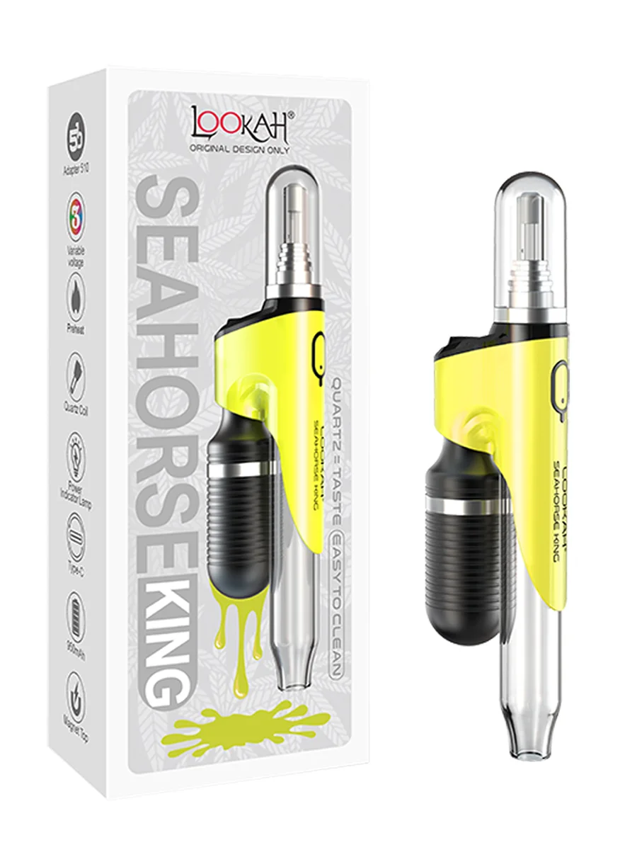 LOOKAH Seahorse King Electric Nectar Collector | Dab Pen & Wax Pen, Color: Green, 7 image LOOKAH Seahorse King Electric Nectar Collector | Dab Pen & Wax Pen, Color: Green, 7 image