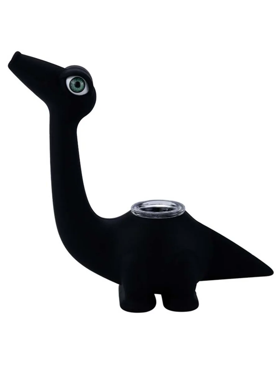 Dinosaur Silicone Hand Pipe With Glass Bowl Dinosaur Silicone Hand Pipe With Glass Bowl
