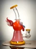 Lookah Rig 7.8" Cute Crested Head Dab Rig, Colors: Orange, 10 image Lookah Rig 7.8" Cute Crested Head Dab Rig, Colors: Orange, 10 image