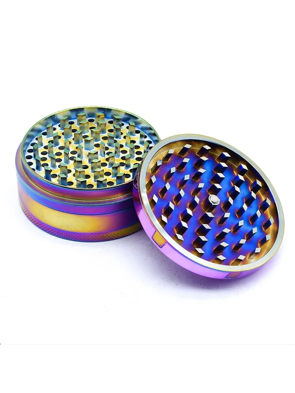 Iridescent Flat Zinc Alloy Grinder Iridescent Flat Zinc Alloy Grinder