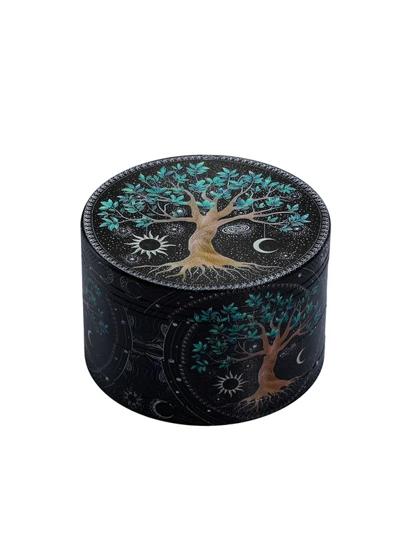 63MM 4 Piece Tree of Life Metal Herb Grinder Model A 63MM 4 Piece Tree of Life Metal Herb Grinder Model A