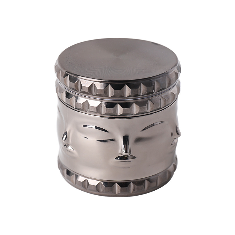 Human Face Concave Herb Grinder