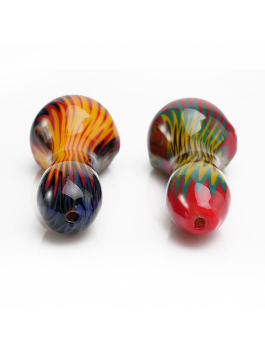 Glazed Stripe Glass Pipe Details 2