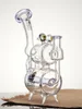 Lookah Bong 9" Cute Recycler Double Chamber Perc Water Pipe, Colors: Blue, 4 image Lookah Bong 9" Cute Recycler Double Chamber Perc Water Pipe, Colors: Blue, 4 image