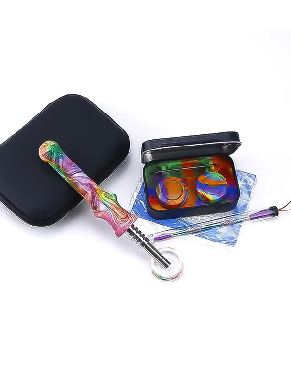 4-In-1 Silicone Dab Straw Kit With Case2 4-In-1 Silicone Dab Straw Kit With Case2