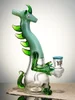 Green Mini Cute Elegant Hippo Glass Water Pipe Green Mini Cute Elegant Hippo Glass Water Pipe