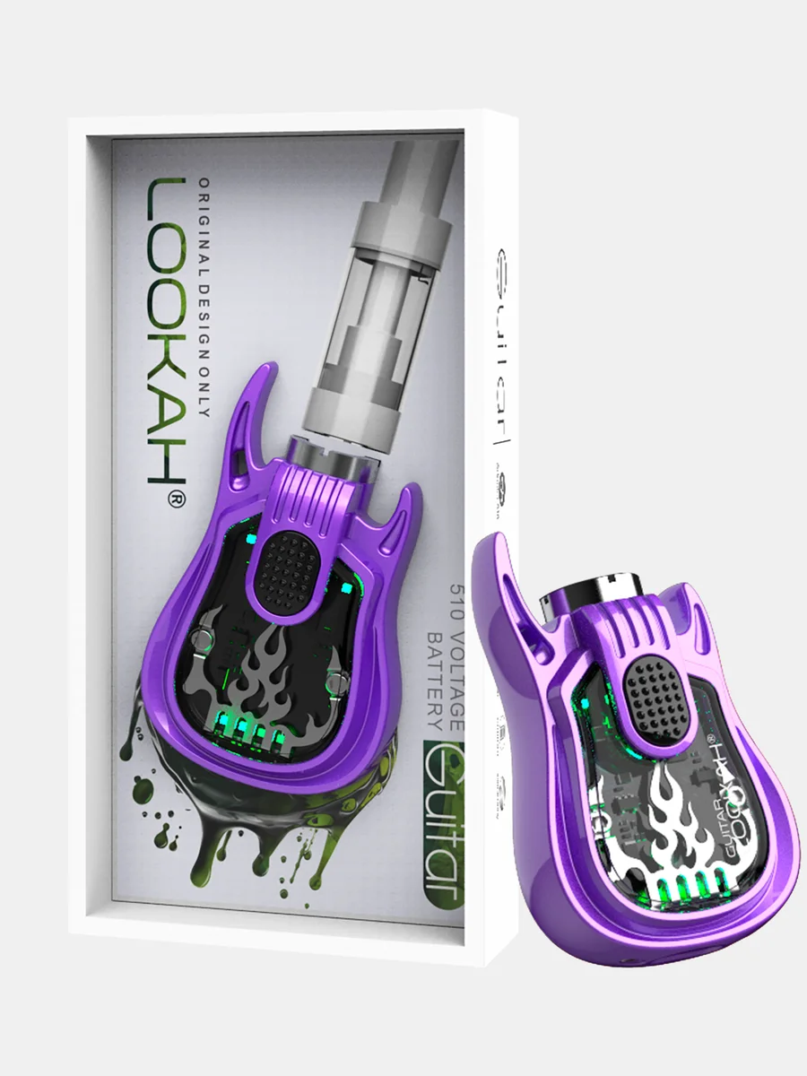 LOOKAH Guitar 510 thread vape battery - Purple LOOKAH Guitar 510 thread vape battery - Purple