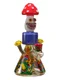 9.5-inch Mushroom Guy Glass Beaker Bong, Color: Red